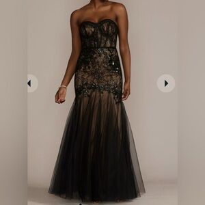 NWT Galina‎ Signature Black Strapless Corset Trumpet- 4